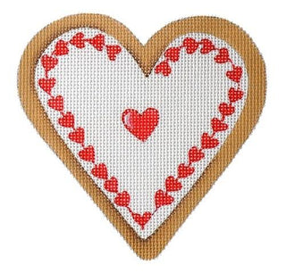 Cookie Hearts   Red Heart Painted Canvas Mary Lake Thompson 
