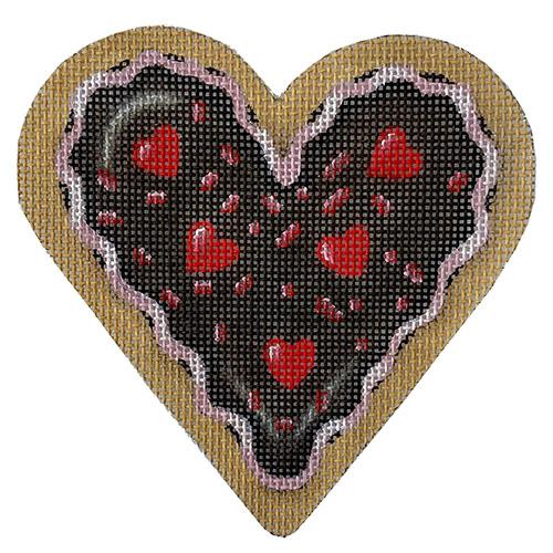 Cookie Hearts - Red Hot Chocolate Painted Canvas Melissa Shirley Designs 