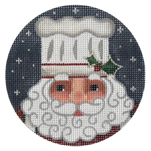 Cookie Santa Ornament Painted Canvas Melissa Shirley Designs  - 1