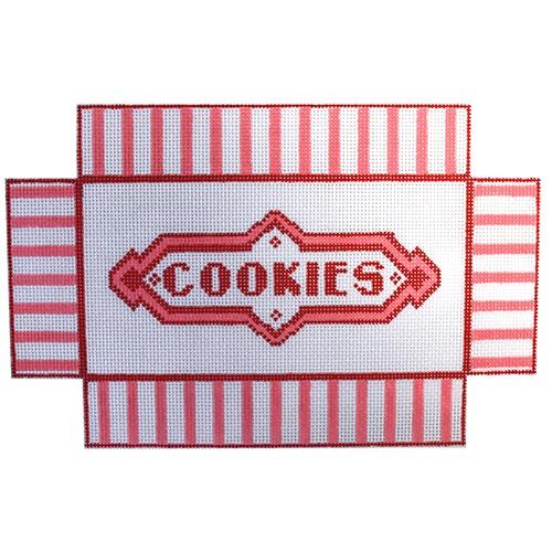 Cookies Box Painted Canvas The Plum Stitchery 
