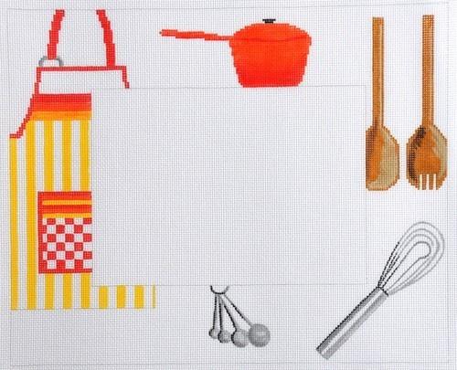 Cooking Frame Painted Canvas Waterweave  - 1