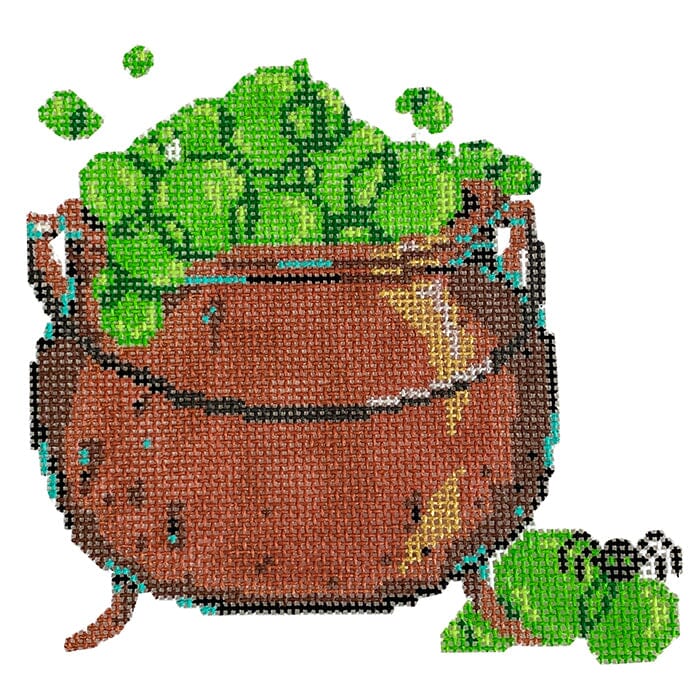 Copper Cauldron Painted Canvas The Gingham Stitchery 