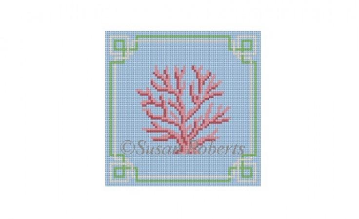 Coral Coaster Painted Canvas Susan Roberts Needlepoint Designs Inc. 