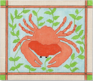 Coral Crab Painted Canvas CBK Needlepoint Collections 