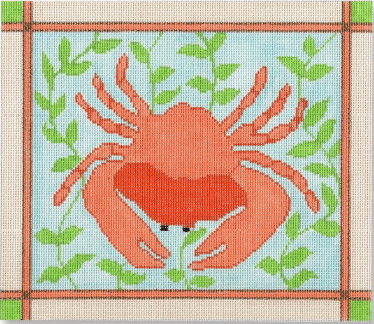 Coral Crab Painted Canvas CBK Needlepoint Collections  - 1