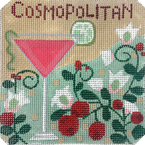 Cosmopolitan Cocktail Painted Canvas Danji Designs 
