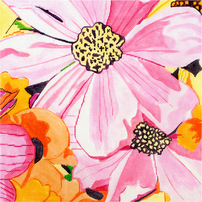 Cosmos & Friends #1 Painted Canvas Jean Smith 