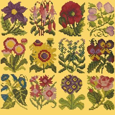 Cottage Garden Favourites Needlepoint Kit Kits Elizabeth Bradley Design Sunflower Yellow 