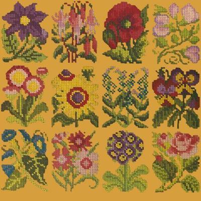 Cottage Garden Favourites Needlepoint Kit Kits Elizabeth Bradley Design Yellow 
