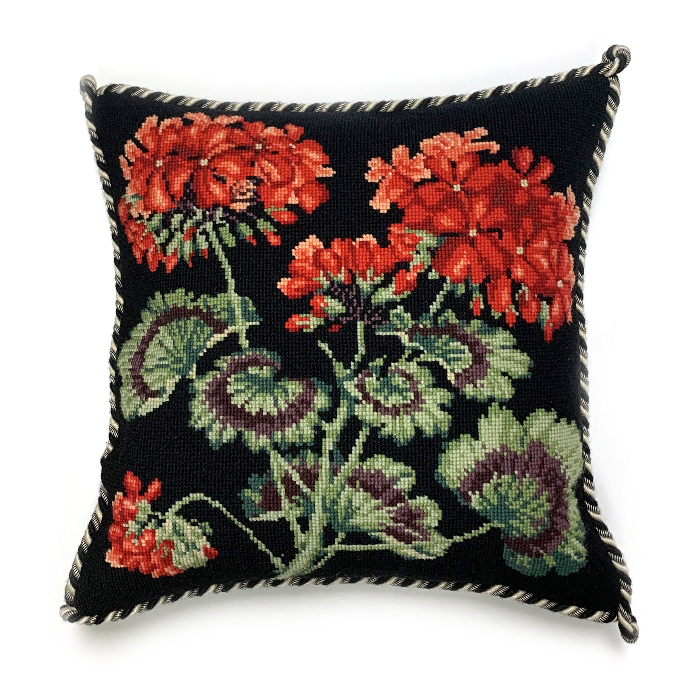 Cottage Garden Geranium Needlepoint Kit Kits Elizabeth Bradley Design 

