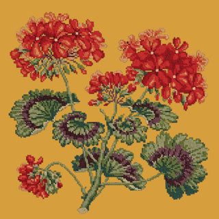 Cottage Garden Geranium Needlepoint Kit Kits Elizabeth Bradley Design Yellow 
