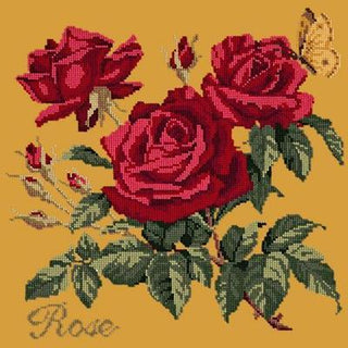 Cottage Garden Rose Needlepoint Kit Kits Elizabeth Bradley Design Yellow 
