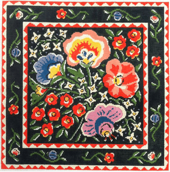 Country Floral Painted Canvas Birds of a Feather 