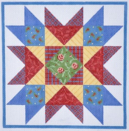 Country French Star Painted Canvas Susan Roberts Needlepoint Designs, Inc.  - 1