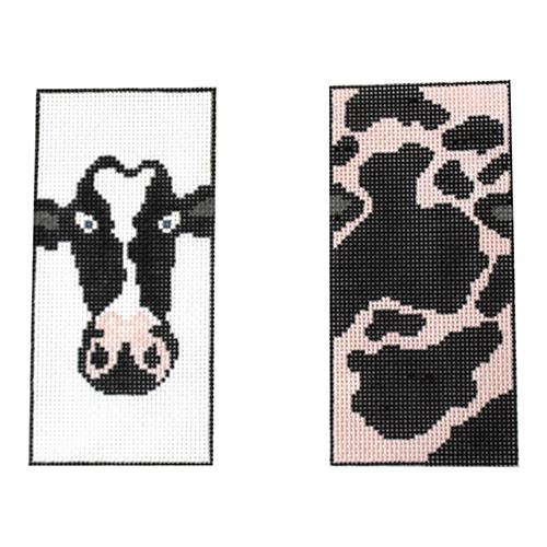 Cow Eyeglasses Case Painted Canvas J. Child Designs  - 1