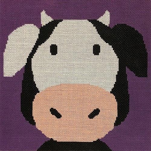 Cow Painted Canvas A Stitch in Time  - 1