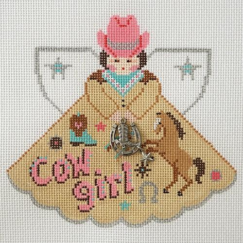 Cowgirl / Ellie's Angel Painted Canvas Painted Pony Designs  - 1