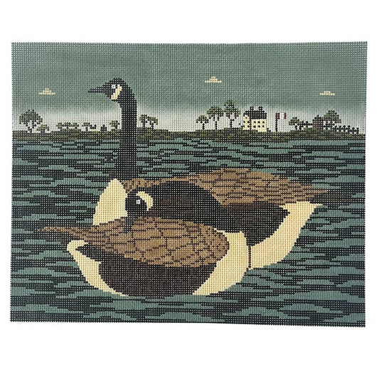 Cowie Canada Geese Painted Canvas Cooper Oaks Design 