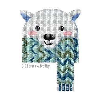 Cozy Critters   Polar Bear Painted Canvas Burnett & Bradley 
