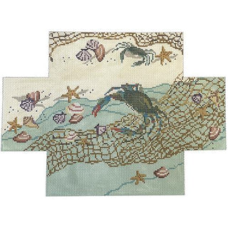 Crab Net Brick Cover Painted Canvas Needle Crossings 
