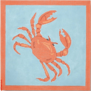 Crab Painted Canvas CBK Needlepoint Collections  - 1