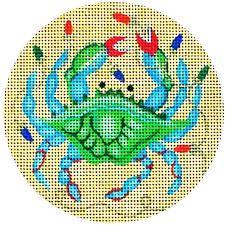 Crab Painted Canvas Vallerie Needlepoint Gallery  - 1
