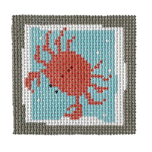 Crab   Red Painted Canvas Pippin  - 1