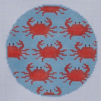 Crabs Ornament Painted Canvas Danji Designs  - 1