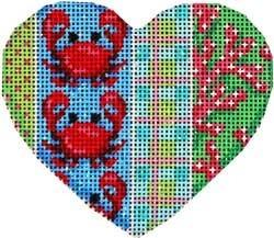 Crabs / Plaid / Coral Heart Painted Canvas Associated Talents 