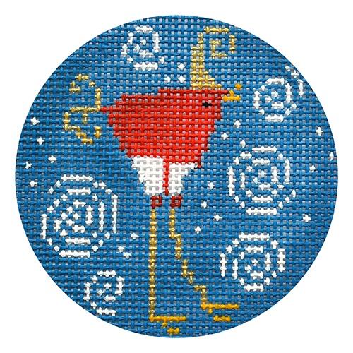 Crazy Red Bird Painted Canvas CBK Needlepoint Collections  - 1