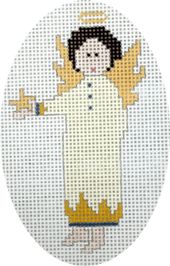Cream Angel Painted Canvas Pippin  - 1