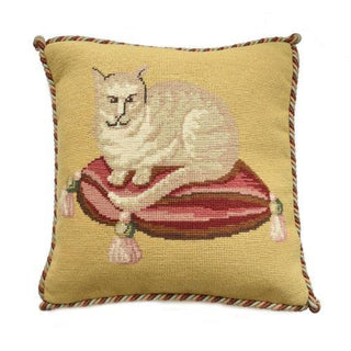 Cream Cat Needlepoint Kit Kits Elizabeth Bradley Design 
