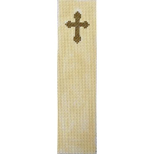 Cream Cross Bookmark Painted Canvas J. Child Designs  - 1