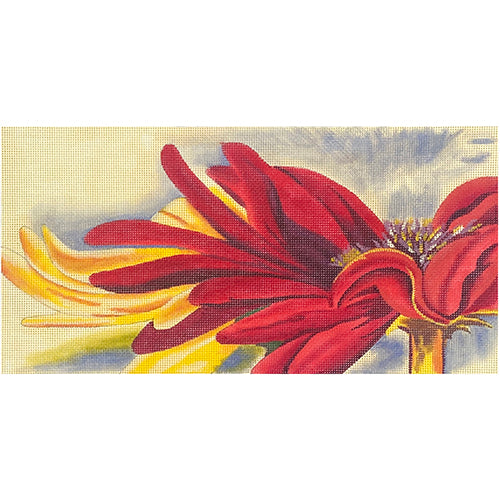 Crimson Daisies Painted Canvas PLD Designs  - 1