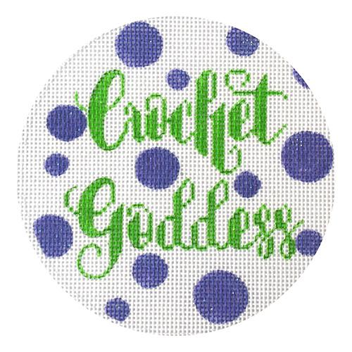 Crochet Goddess Painted Canvas A Poore Girl Paints  - 1