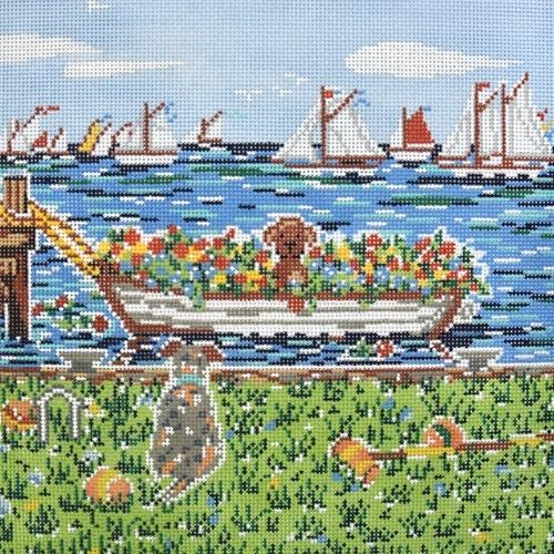 Croquet? Painted Canvas Susan Wallace Barnes  - 1