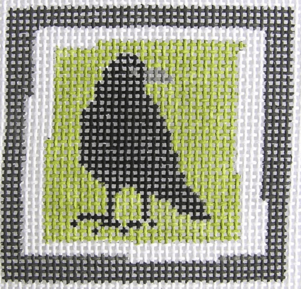Crow (dark green) Painted Canvas Pippin  - 1