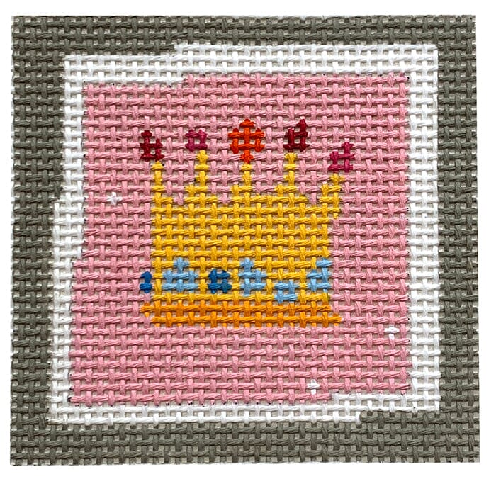 Crown with Jewels Small Square Painted Canvas Pippin 