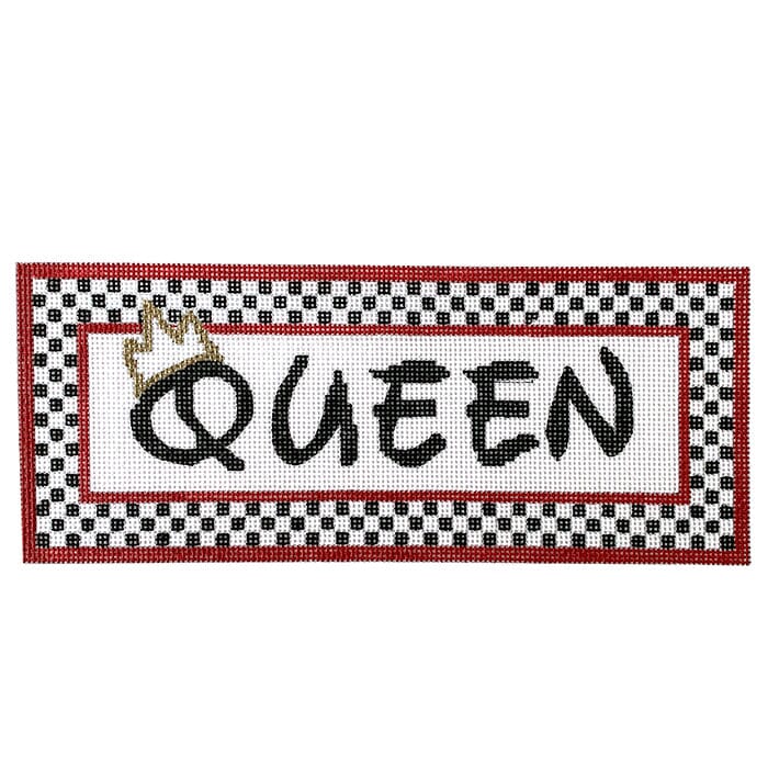 Crowned Queen Painted Canvas Walker's Needlepoint 