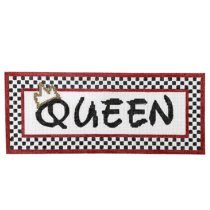 Crowned Queen Painted Canvas Walker's Needlepoint  - 1