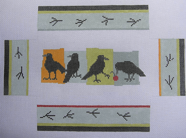 Crows Doorstop Painted Canvas Pippin  - 1