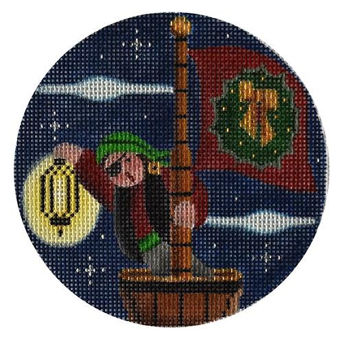 Crow's Nest Lantern Painted Canvas Rebecca Wood Designs  - 1