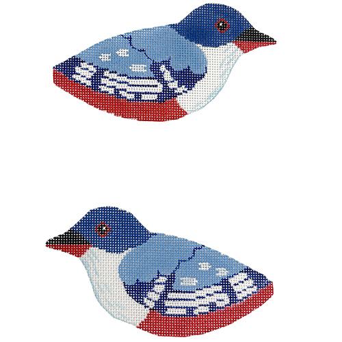 Cuban Trogon Double Sided Clip-On Painted Canvas Labors of Love Needlepoint 