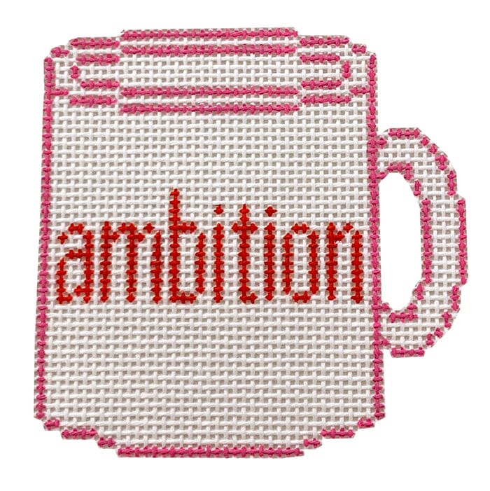 Cup of Ambition Painted Canvas All About Stitching/The Collection Design 