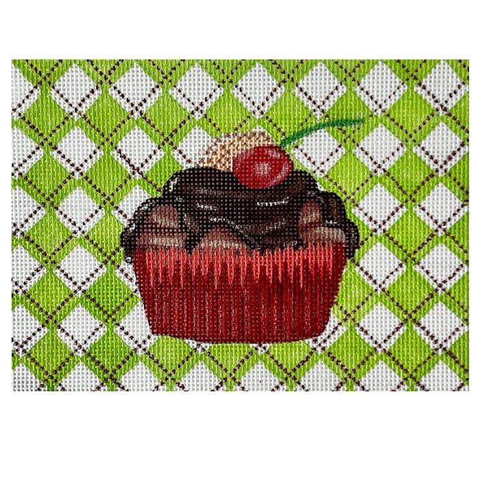 Cupcake #1 Painted Canvas Walker's Needlepoint 