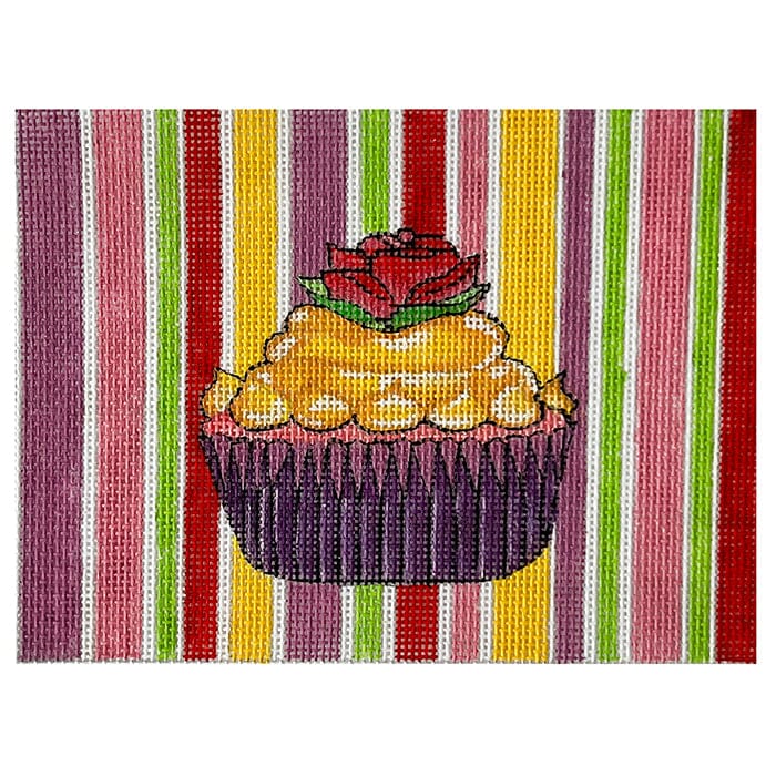 Cupcake #2 Painted Canvas Walker's Needlepoint  - 1