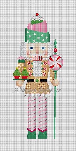 Cupcake Nutcracker 18" Painted Canvas Susan Roberts Needlepoint Designs Inc. 