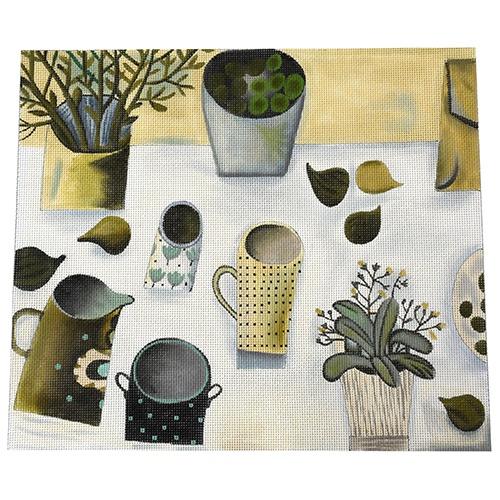 Cups & Figs Painted Canvas Melissa Shirley Designs  - 1