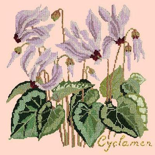 Cyclamen Needlepoint Kit Kits Elizabeth Bradley Design Salmon Pink 
