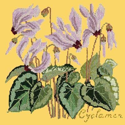 Cyclamen Needlepoint Kit Kits Elizabeth Bradley Design Sunflower Yellow 
